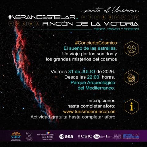 Rincón de la Victoria acogerá el próximo 31 de julio una experiencia de observación de estrellas que fusiona música, ciencia y divulgación astronómica