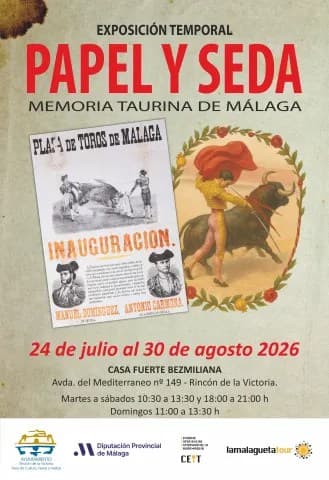La Casa Fuerte Bezmiliana acoge la exposición Papel y Seda. Memoria taurina de Málaga con motivo del 150º aniversario de la Plaza de Toros de La Malagueta