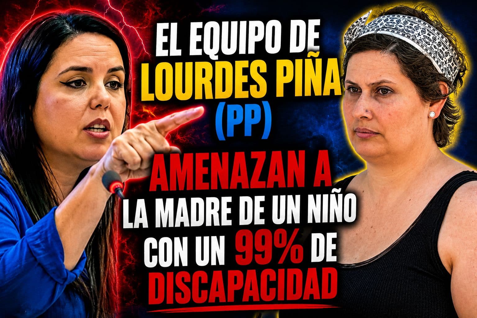 El equipo de Lourdes Piña (PP), amenaza a la madre de un niño con un 99% de discapacidad por convocar una manifestación y defender a niños con necesidades especiales