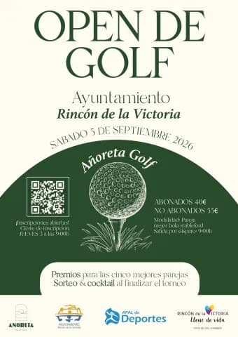 El Open de Golf del Ayuntamiento de Rincón de la Victoria se celebrará en Añoreta Golf el próximo 5 de septiembre