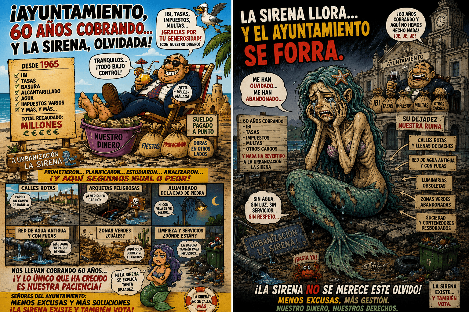 Vecinos de La Sirena en Benajarafe denuncian el abandono sufrido por la gestión de Jesús Lupiáñez (PP) y de Atencia (GIPMTM)