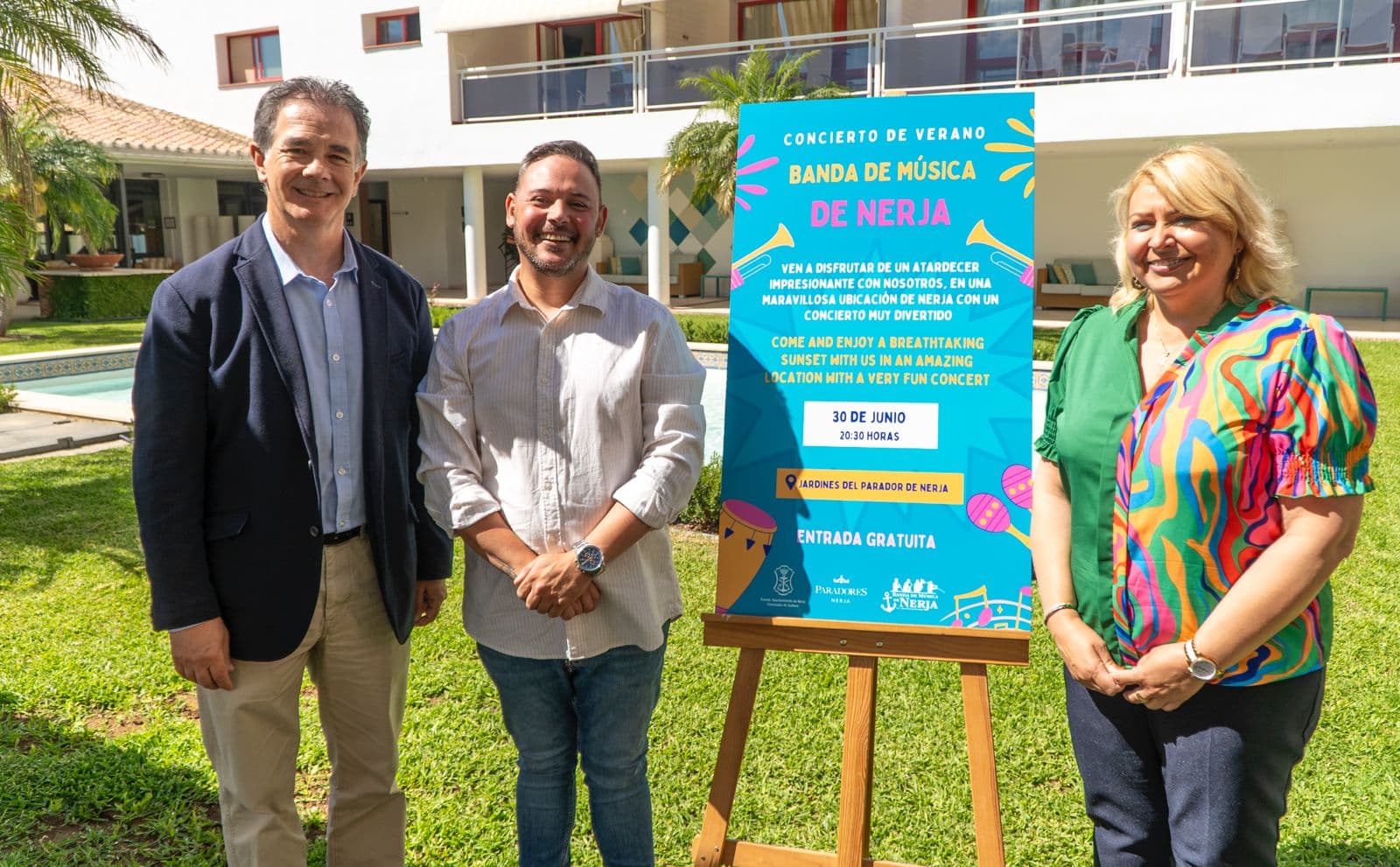 La Banda de Música celebra la llegada del verano con un concierto en el Parador de Nerja