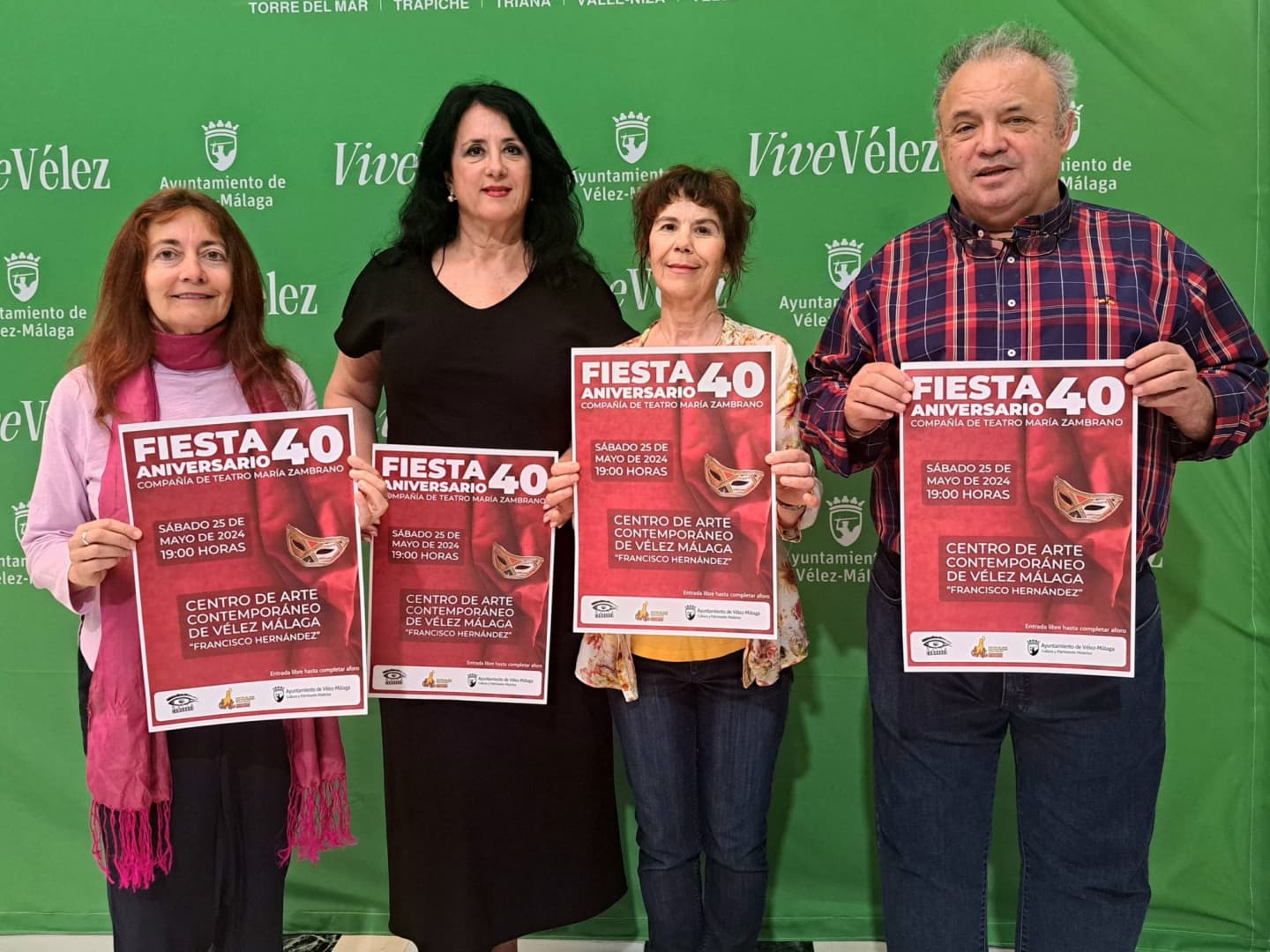 La Concejalía de Cultura celebrará este sábado en el CAC de Vélez-Málaga el 40 aniversario de la compañía de Teatro María Zambrano