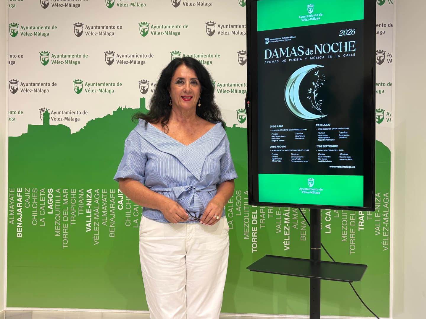 Regresa a Vélez-Málaga ‘Damas de Noche’, el ciclo poético más longevo de la provincia con destacadas voces del panorama nacional