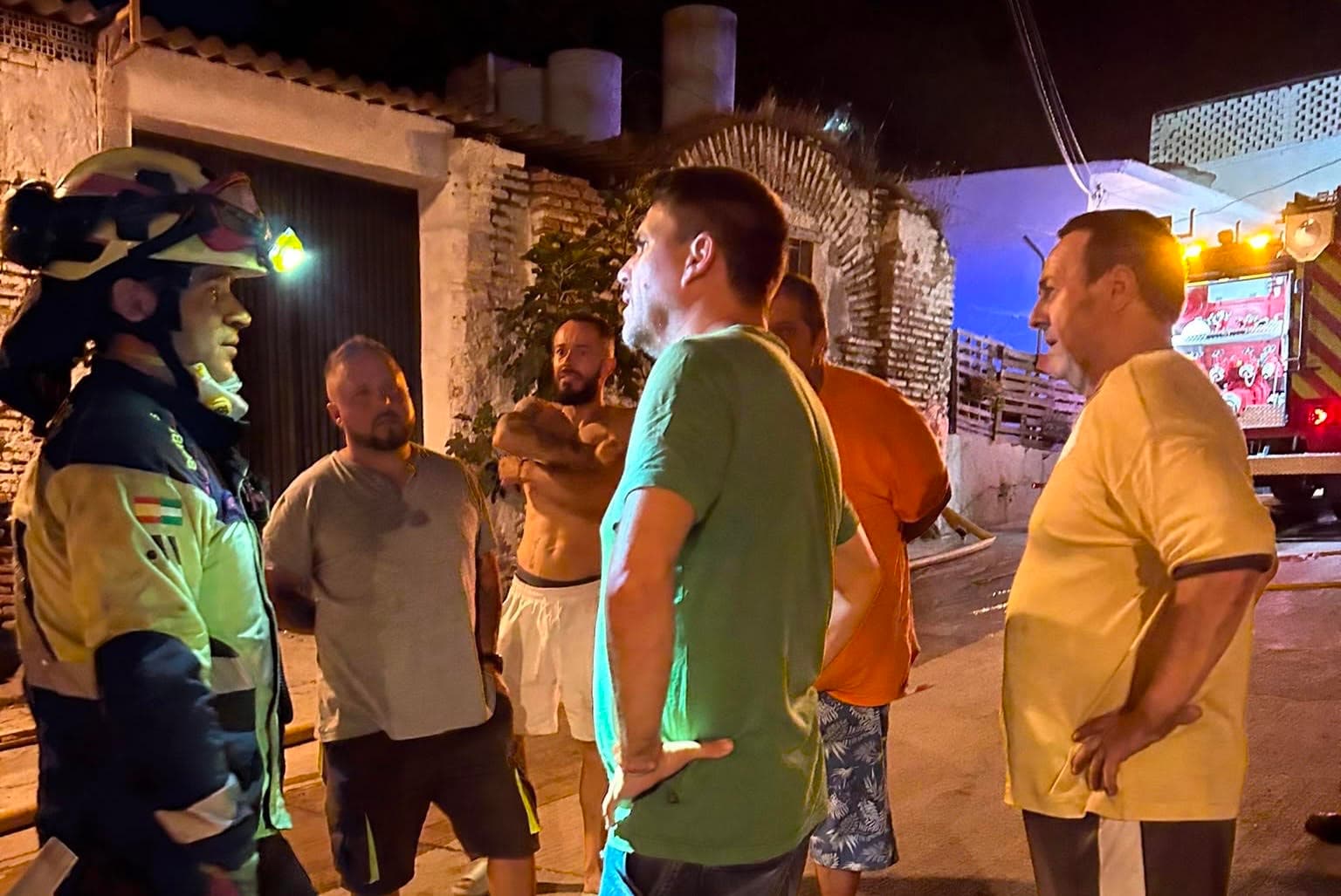 José Pino acompañó a los vecinos del centro histórico cuando ardía en llamas las cercanías de sus casas