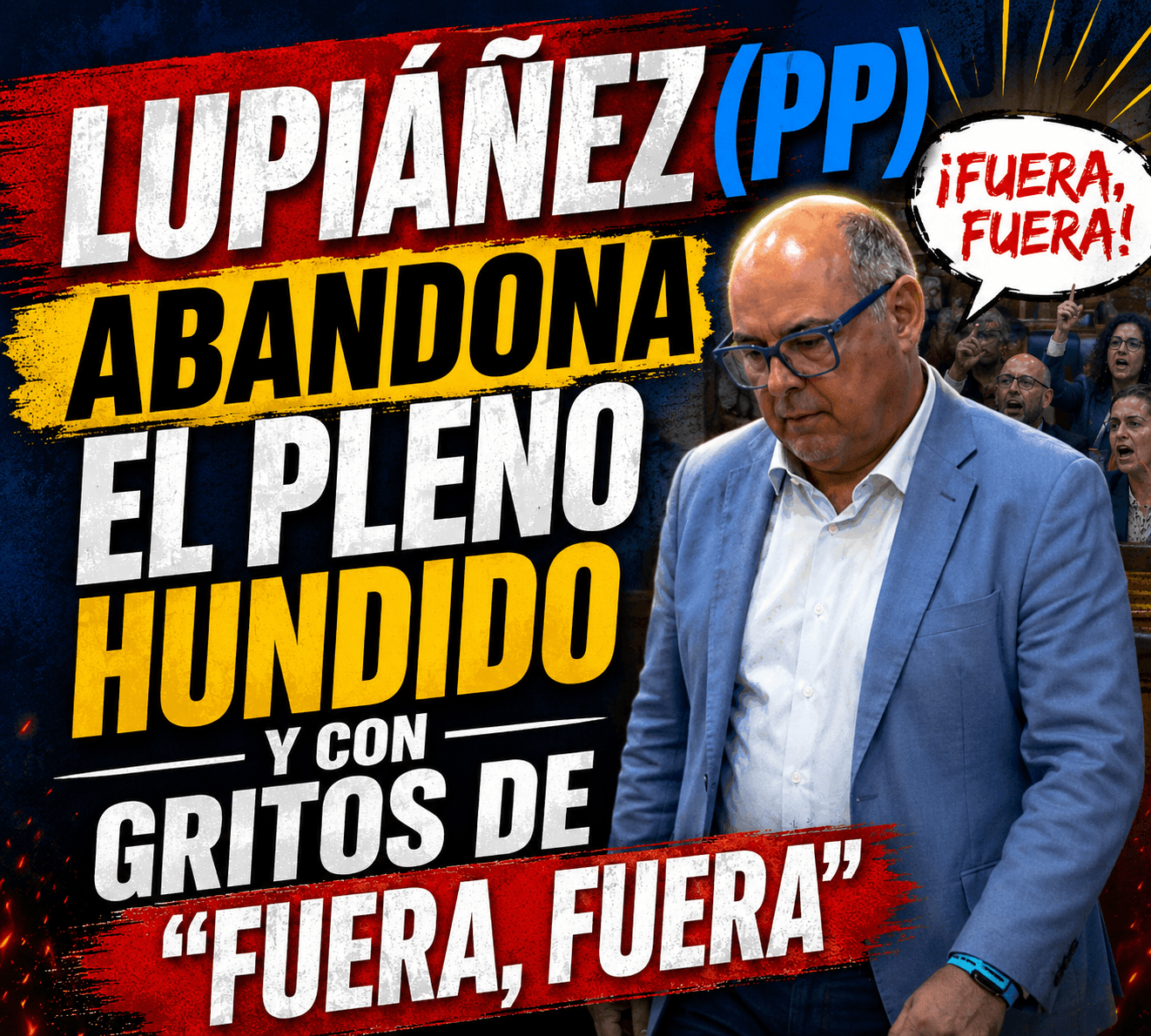 Lupiáñez (PP) no soporta la presión de los vecinos y abandona el pleno hundido y con gritos de “fuera, fuera”