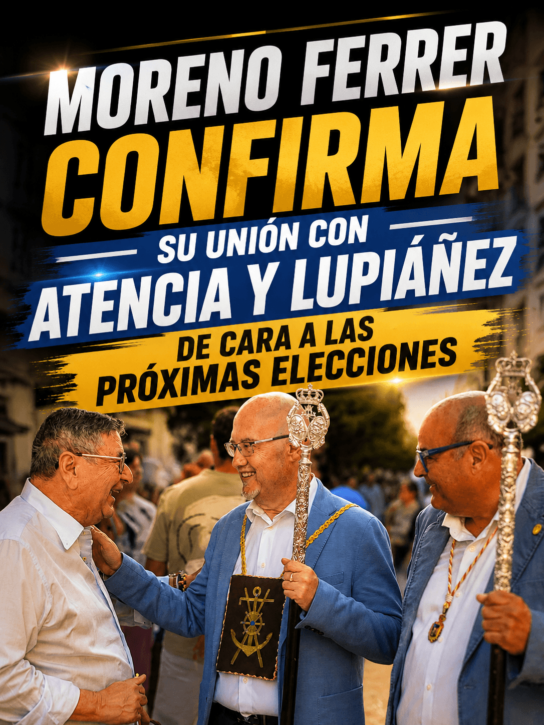 Moreno Ferrer sale en defensa del alcalde y confirma su unión con Atencia y Lupiáñez de cara a las próximas elecciones municipales