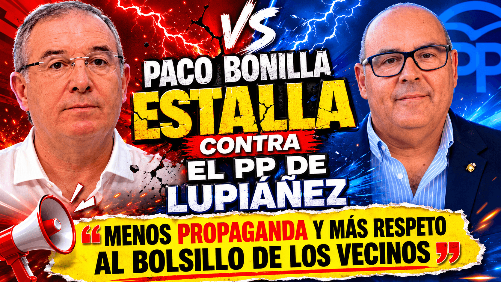 Paco Bonilla estalla contra el PP de Lupiáñez: «Menos propaganda y más respeto al bolsillo de los vecinos»